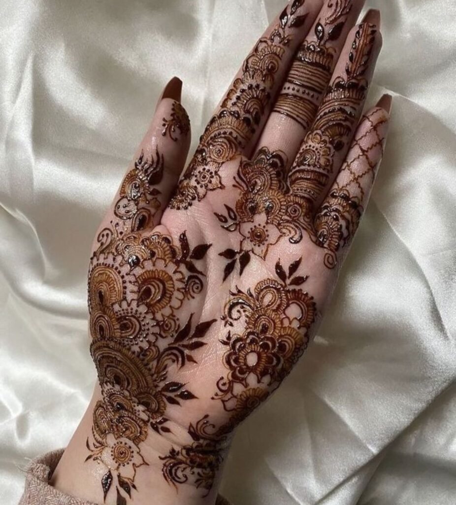 Front Hand (Palm) Mehndi Design 