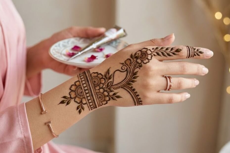 One Side Mehndi Design