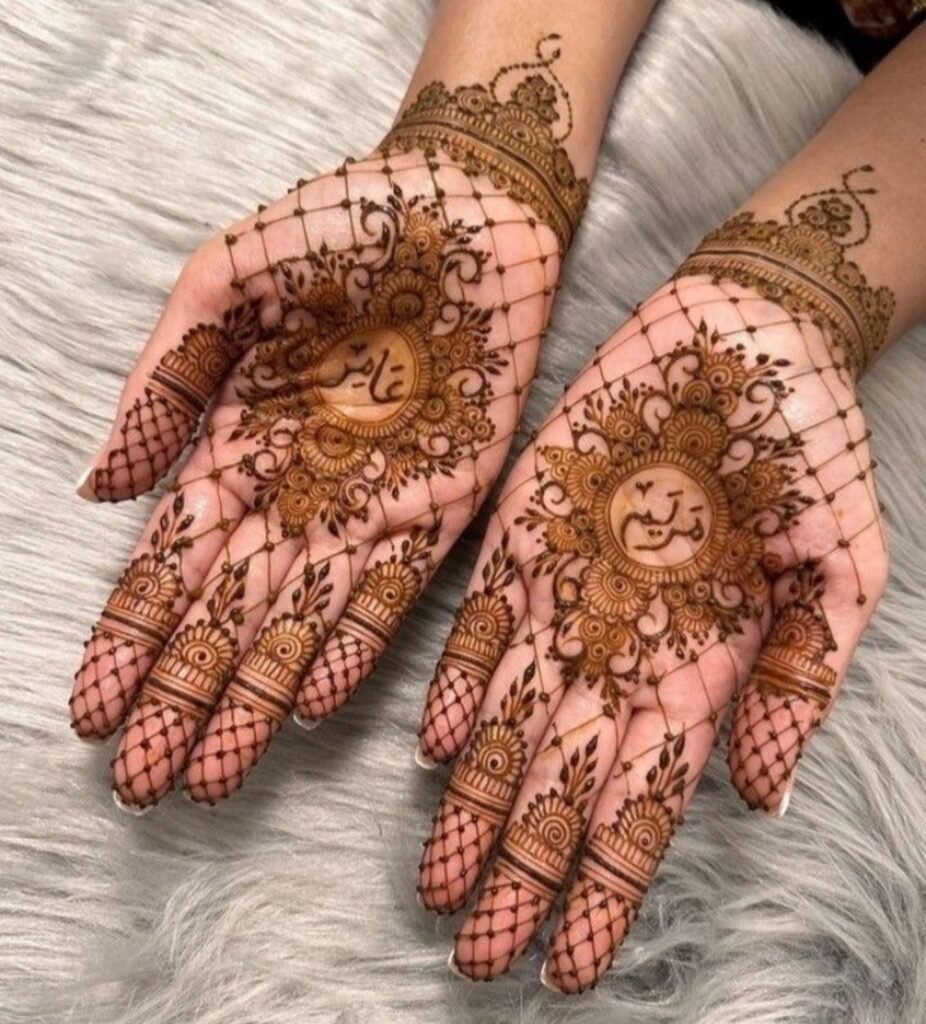 Bridal front hand mehndi