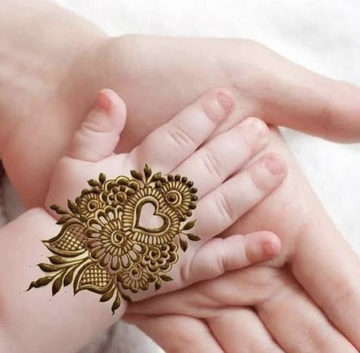 very small kids mehndi design