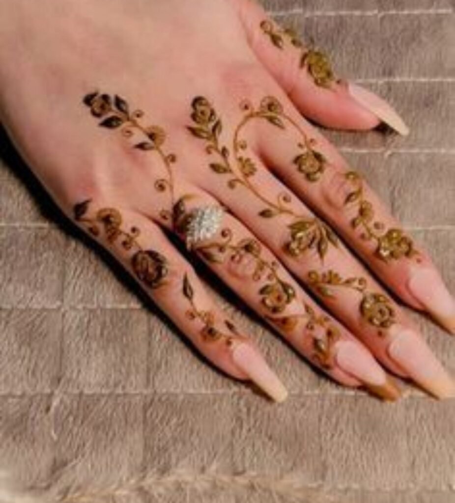 Arabic Fusion Finger Art (Bold Strokes Mixed with Fine Details)