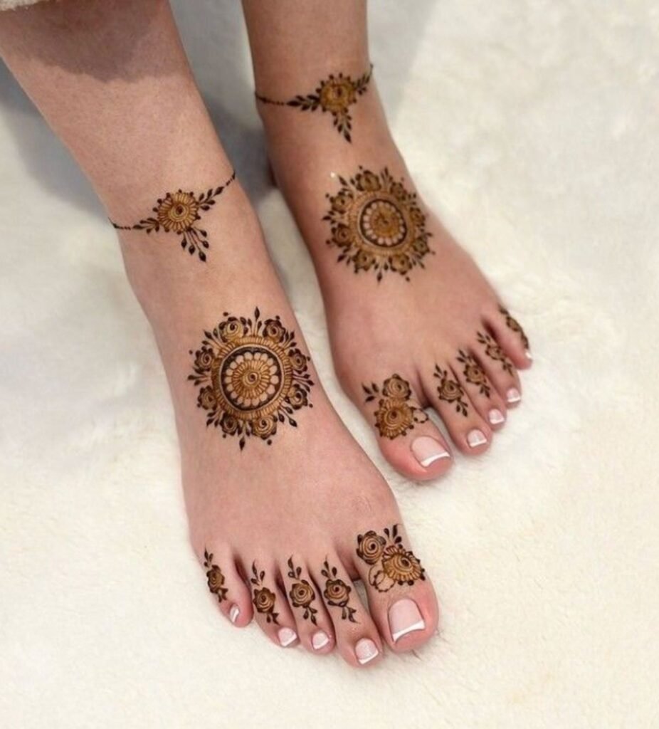 Mandala Mehndi Foot Designs