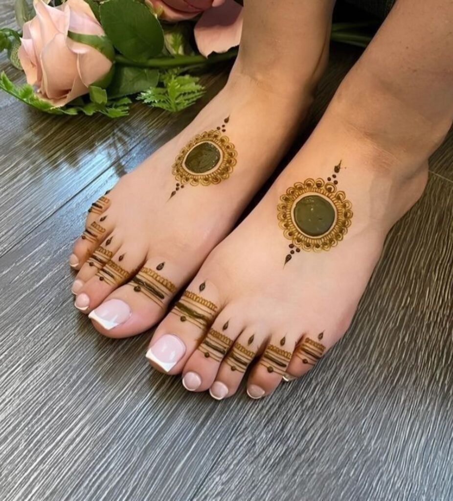 Minimalist Mandala Mehndi Foot