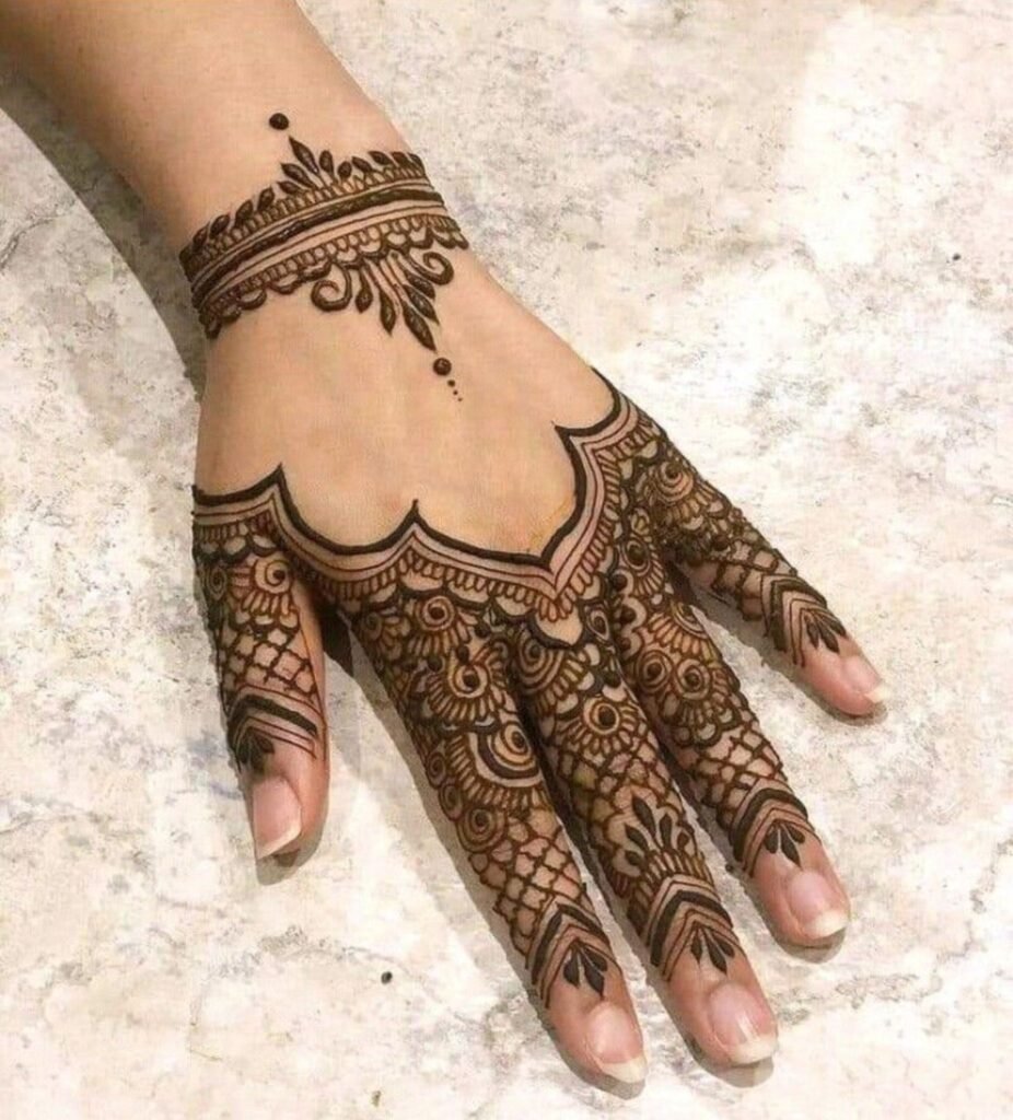 Royal Finger Mehndi Design