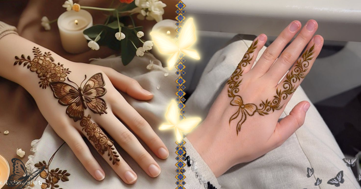 Butterfly Mehndi Design for Elegant Hands