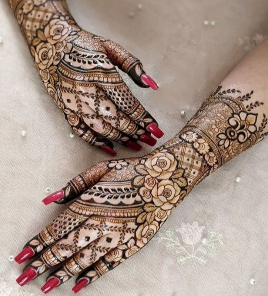 Full Bridal Lotus Mehndi
