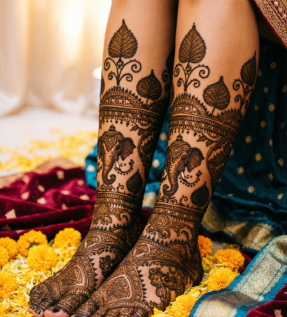  Bridal Leg Mehndi Patterns
