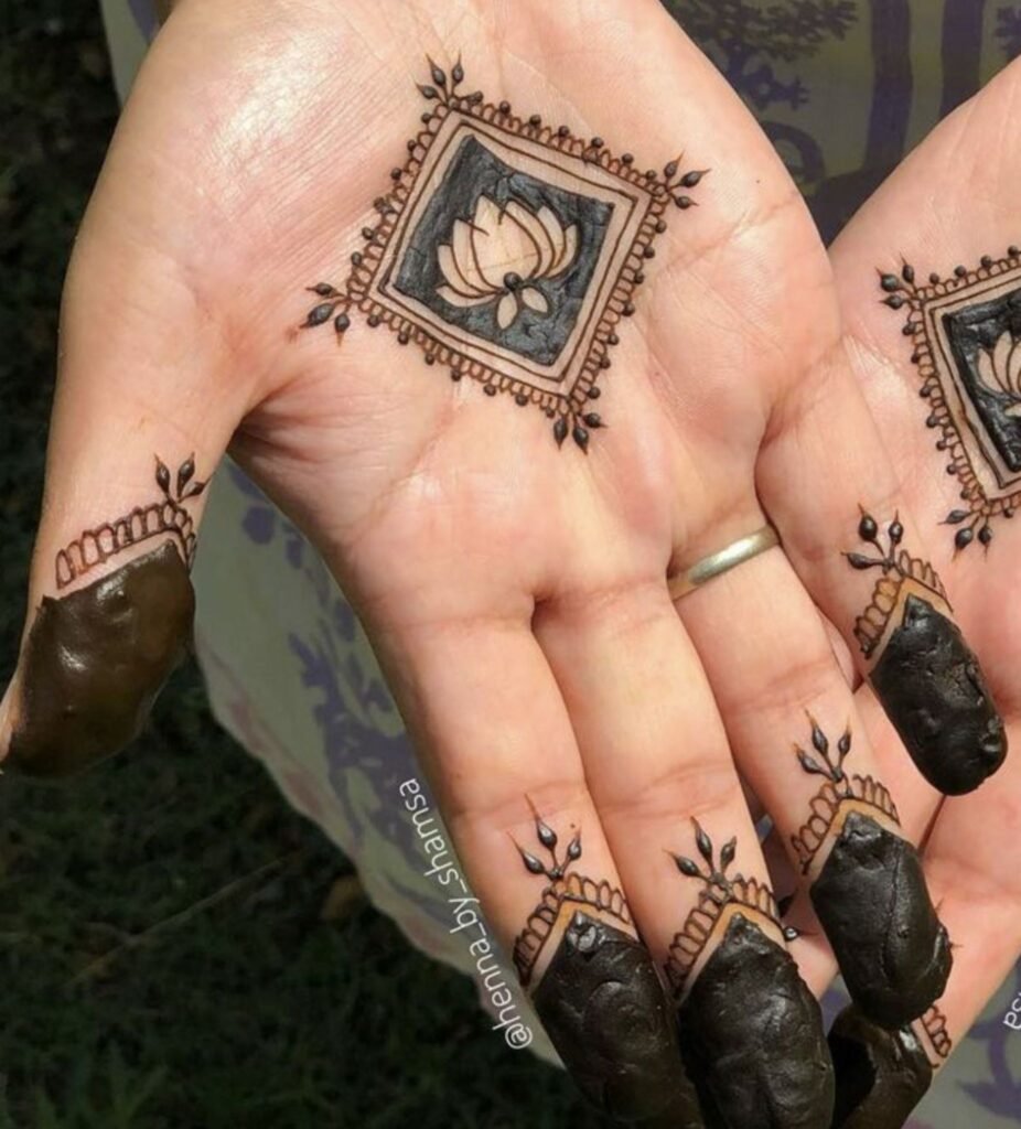 Mandala Style Lotus Mehndi