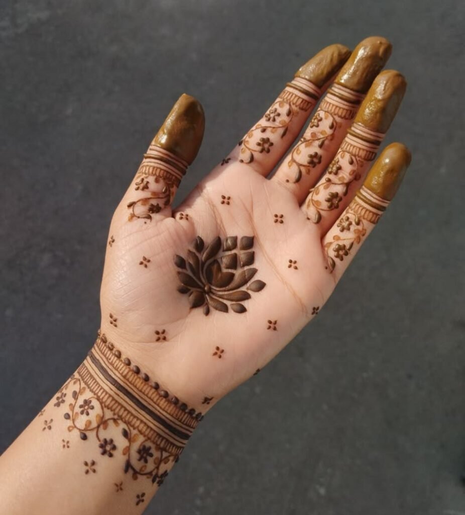 Lotus Mehndi Design
