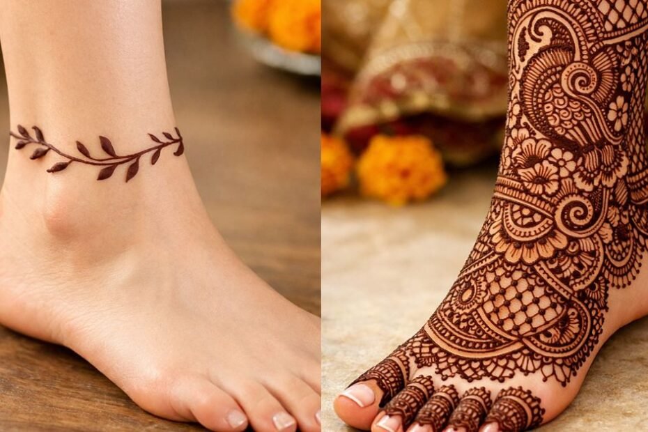 Leg Mehndi Design
