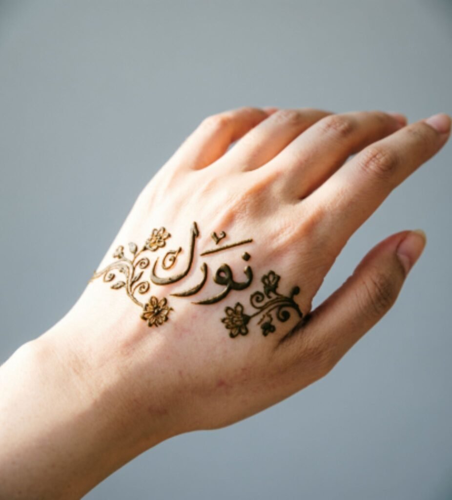 Simple Name Mehndi