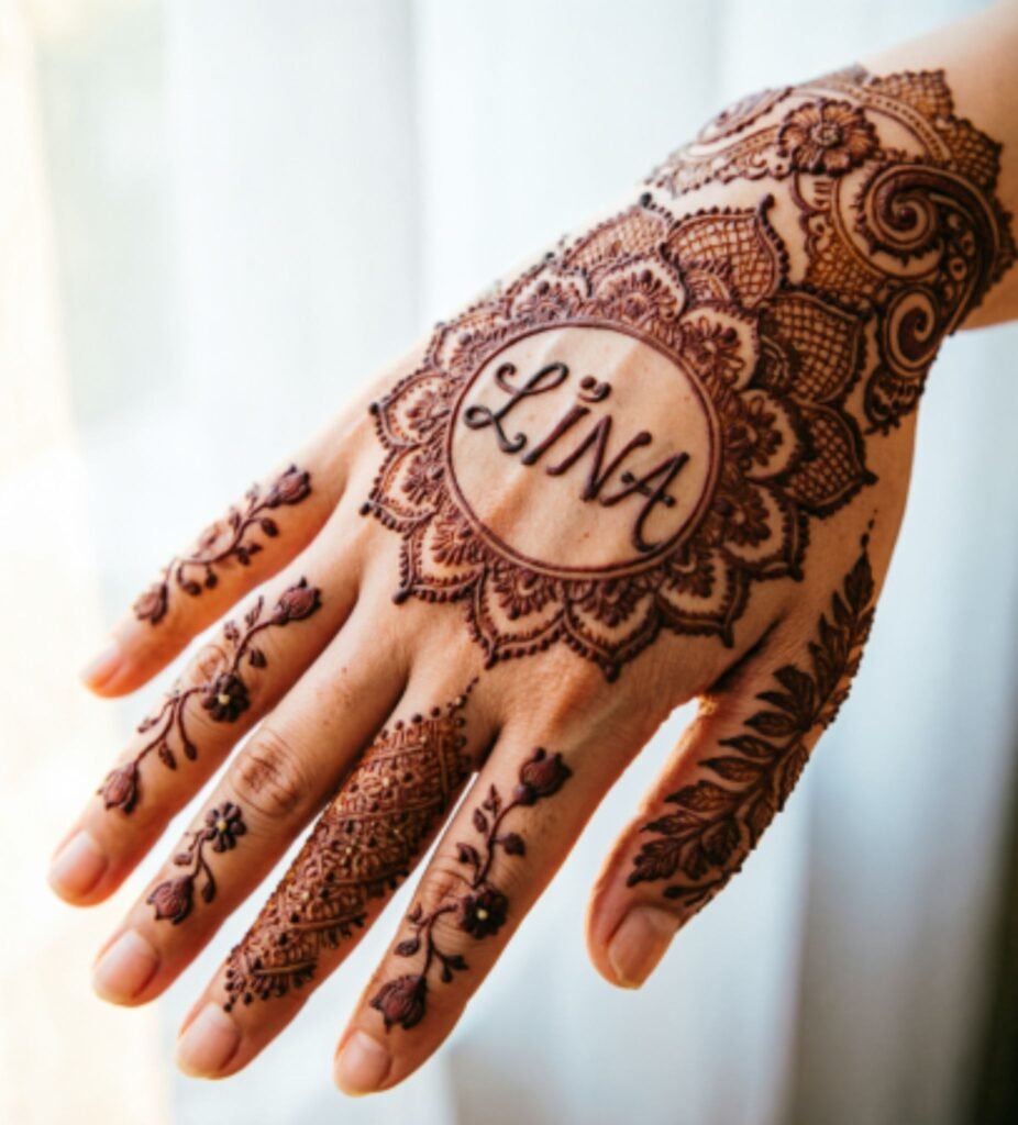 Finger and Hand Back Mehndi
