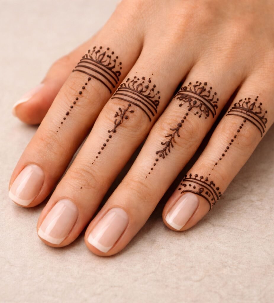 Modern Finger Only Mehndi Designs
