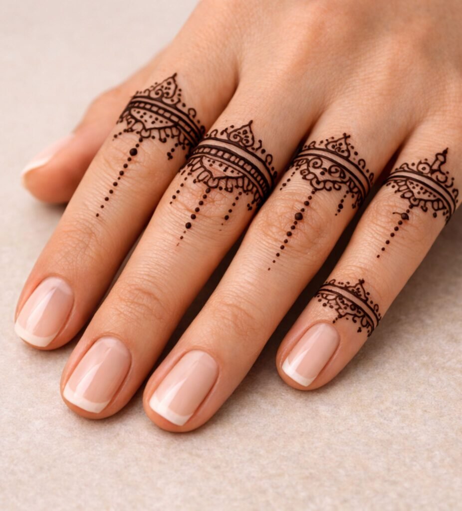 Modern Finger Mehndi Designs
