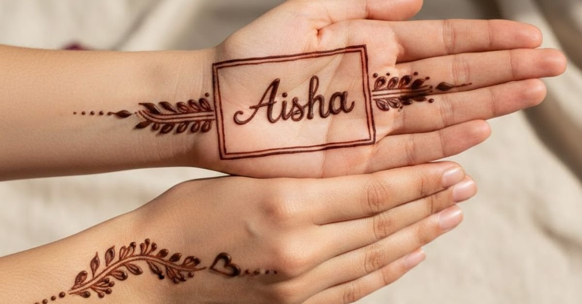 Simple Mehndi Design with Name  Easy & Elegant Henna Ideas for All Occasions