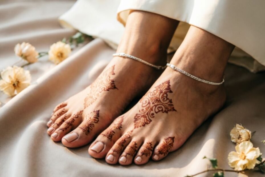 Minimalist Feet Mehndi Designs