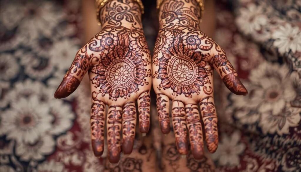 Bengali Bridal Mehndi Design for Hands, Feet & Legs